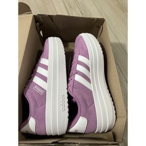 Adidas Women's VL Court Bold Sneaker Preloved Purple White Casual Shoes NEW 7.5